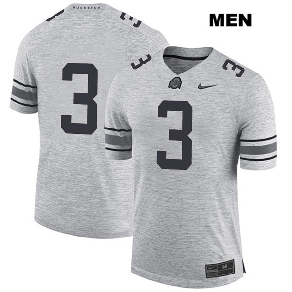 Men's Nike Ohio State Buckeyes Quinn Ewers #3 Gray NCAA No Name Authentic Stitched College Football Jersey EWY07W5W